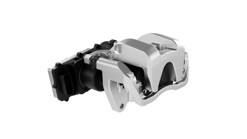 The air gap of the electromechanical brake caliper on the rear axle can be actively adjusted via the electric motor. This further reduces the residual braking torque.
