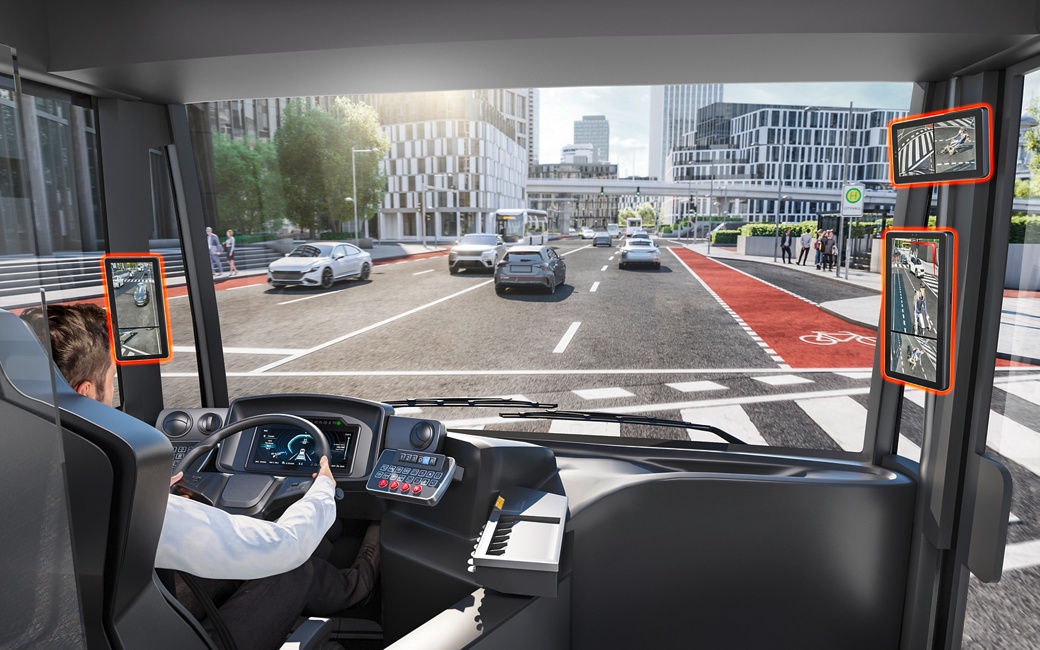 ProViu Mirror significantly improves visibility for commercial vehicle drivers.