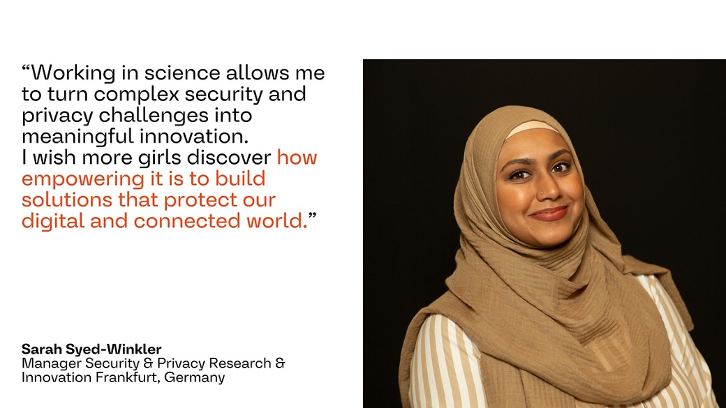 photo of smiling woman with quote on the left side