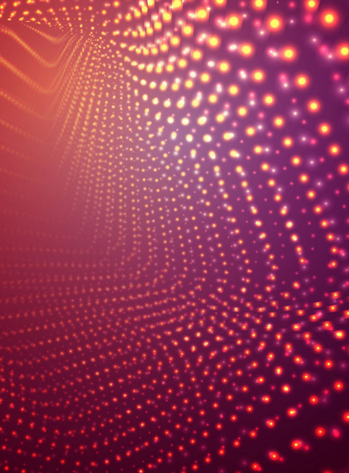 abstract vector background, bright infinite tunnel of glowing segments.