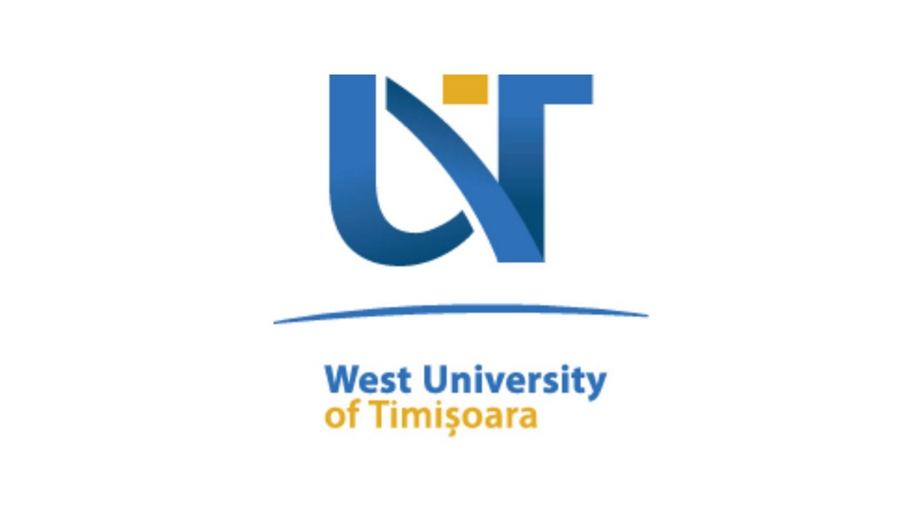 The picture shows the logo of West University Timișoara.