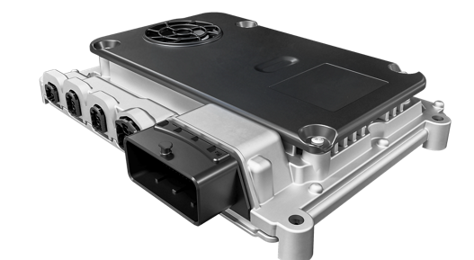 Product picture of the assisted driving control unit ADC555. The next generation of Assisted Driving Control Units ADC555 will be hosting cruising, safety, parking and vision functions, enabling advanced L2+ system functions.