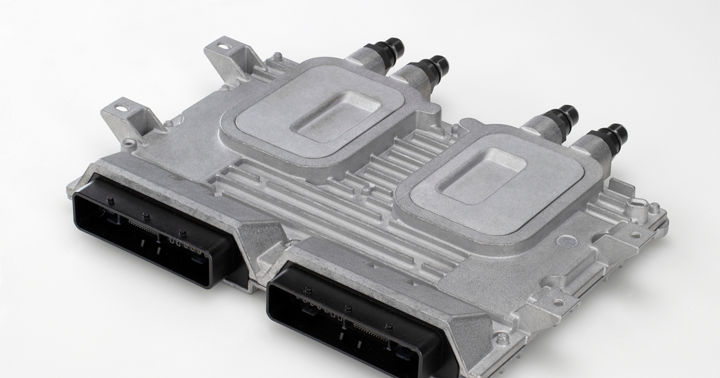 Product picture of the automated driving control unit ADC585. The premium level Automated Driving Control Unit ADC585 provides flagship performance for central data processing with industry-leading power efficiency.