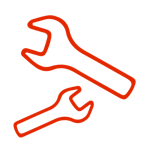 Icon with 2 wrenches, representing assembly, sub assembly