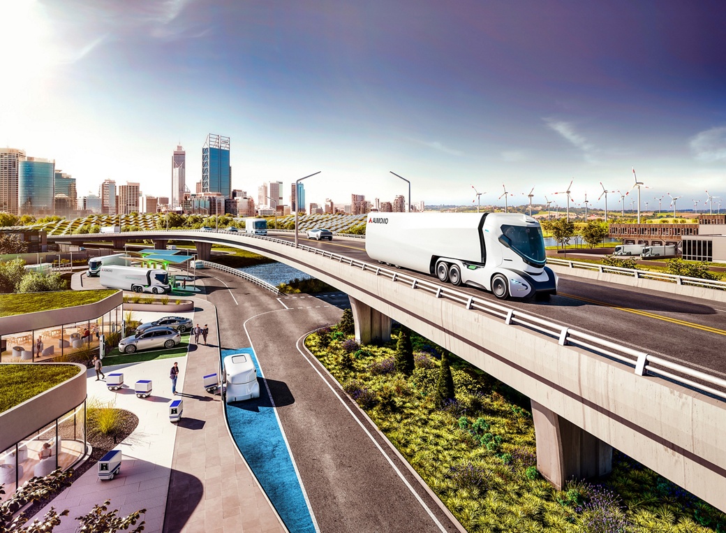 AUMOVIO offers connected solutions for electrified commercial vehicles.