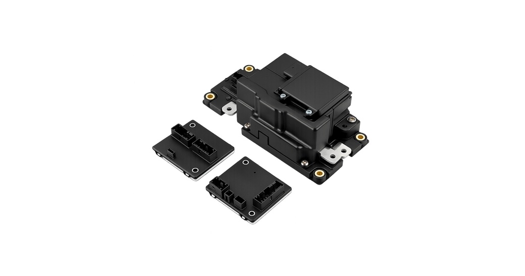 Picture of a Battery Management Systems (BMS). Our Battery Management System (BMS) continuously monitors and controls the cells in the battery to ensure optimal performance, maximum efficiency, and safe operation across all driving conditions.