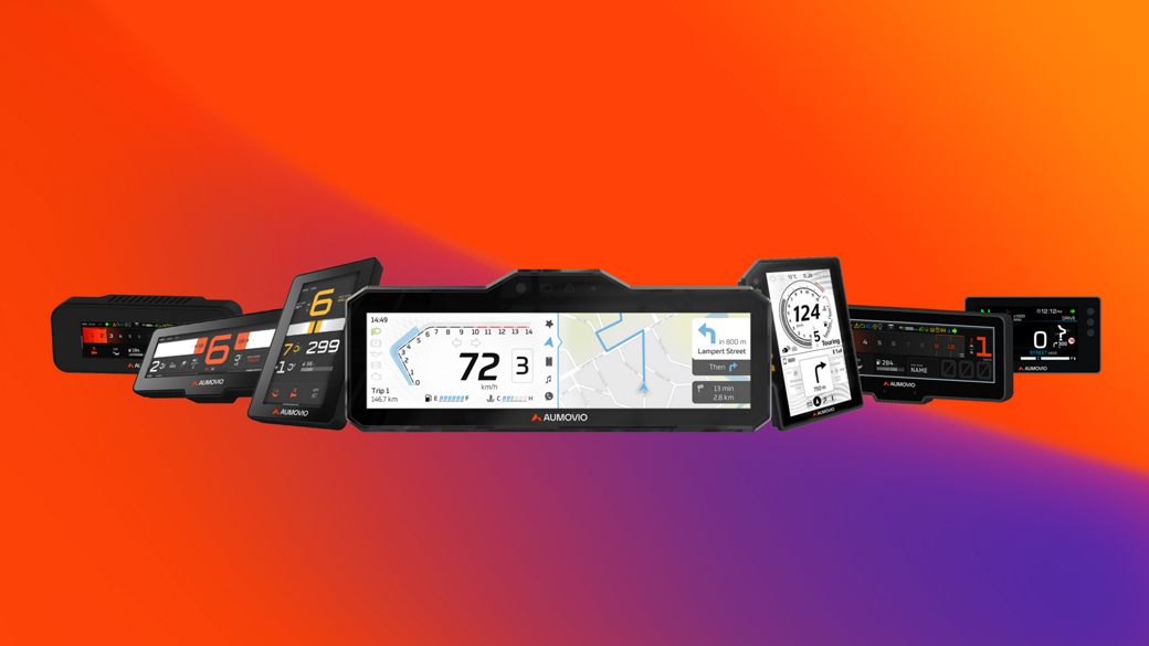 Cluster displays for two-wheeler on gradient