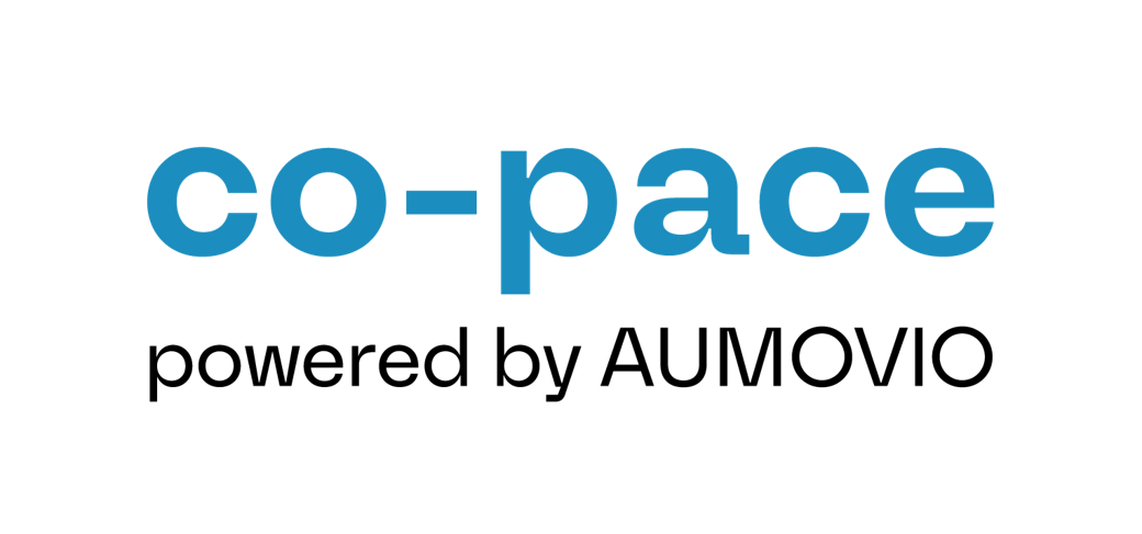 Logo of co-pace. As AUMOVIO’s global startup organization, co-pace GmbH plays a key role in shaping the company’s future by identifying and integrating external innovation. It supports AUMOVIO’s ambition to spearhead the next wave of mobility — and beyond.