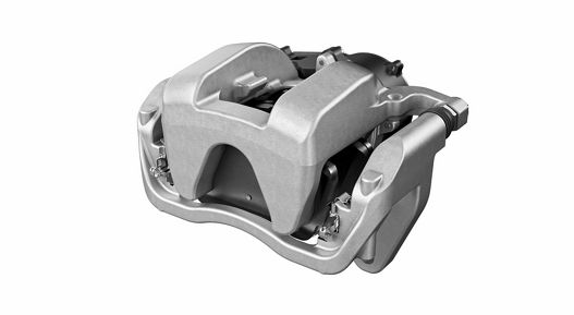Close up of electric caliper, silver