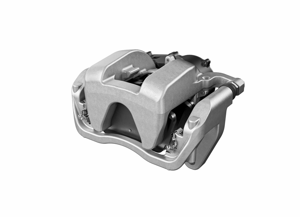 Close up of electric caliper, silver