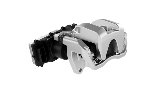 electric caliper side in silver