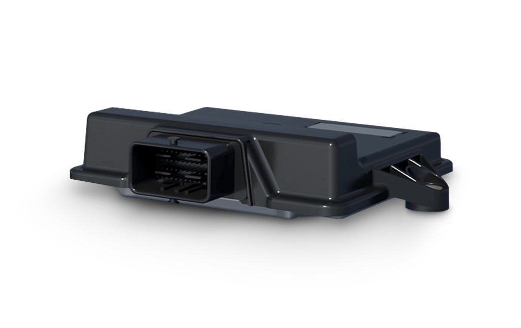 Picture of AUMOVIO's electric vehicle control unit (eVCU). Because we believe in the environment, we introduce our solutions for electric two-wheelers: the electric vehicle control unit (eVCU) ensures a smooth, efficient, and safe driving experience.