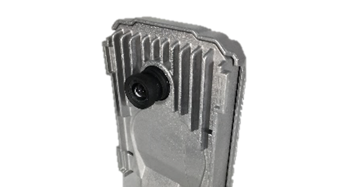 Product picture of the MFC526 multi function mono camera. The 5th generation ADAS cameras provide solutions ranging from advanced driver assistance functions (e.g. NCAP 2023) to Highly Automated Driving (HAD). The premium camera MFC526 serves truck applications.