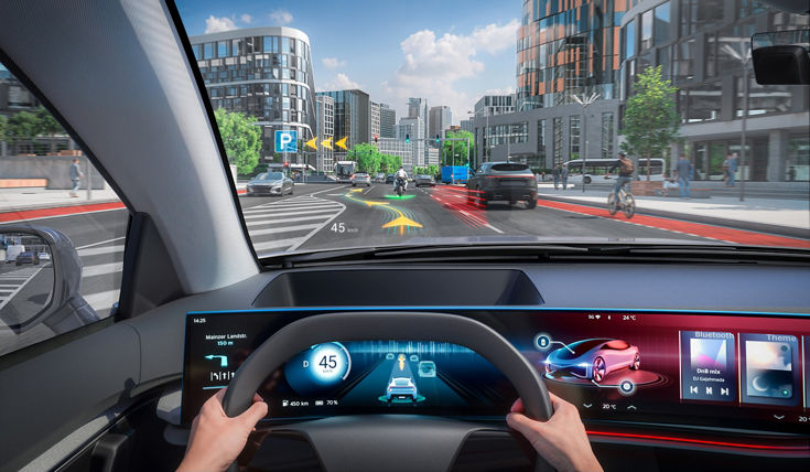 Not only conventional driver assistance systems contribute to greater safety; display solutions also play a role by making important information quickly and intuitively accessible.