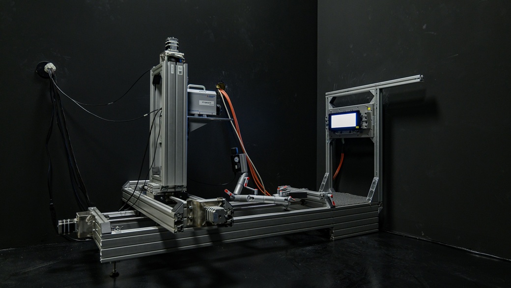 Image of a test setup for optical and thermal testing