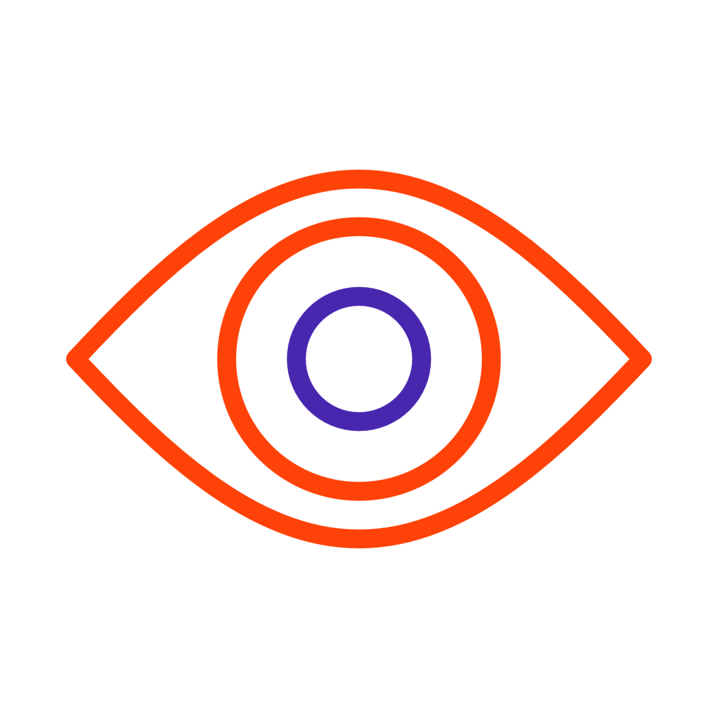 Icon of an eye symbolizing vision or visual recognition