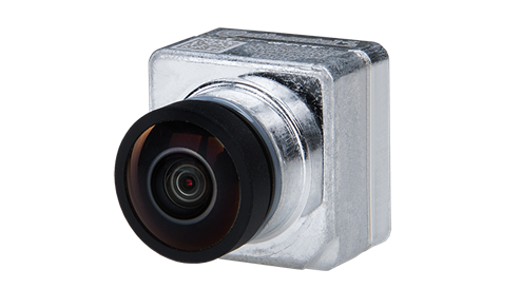 Product picture of the SVC300 camera. The camera family SVC300 is a scalable surround-view camera platform and serves as an enabler for parking assistance functions, starting with visualization functions up to automated parking.