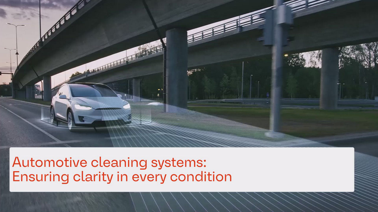 Videos shows a car driving across the street. And explain different cleaning systems.
